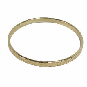 Pebbles Design Bangle Bracelet, Gold Tone